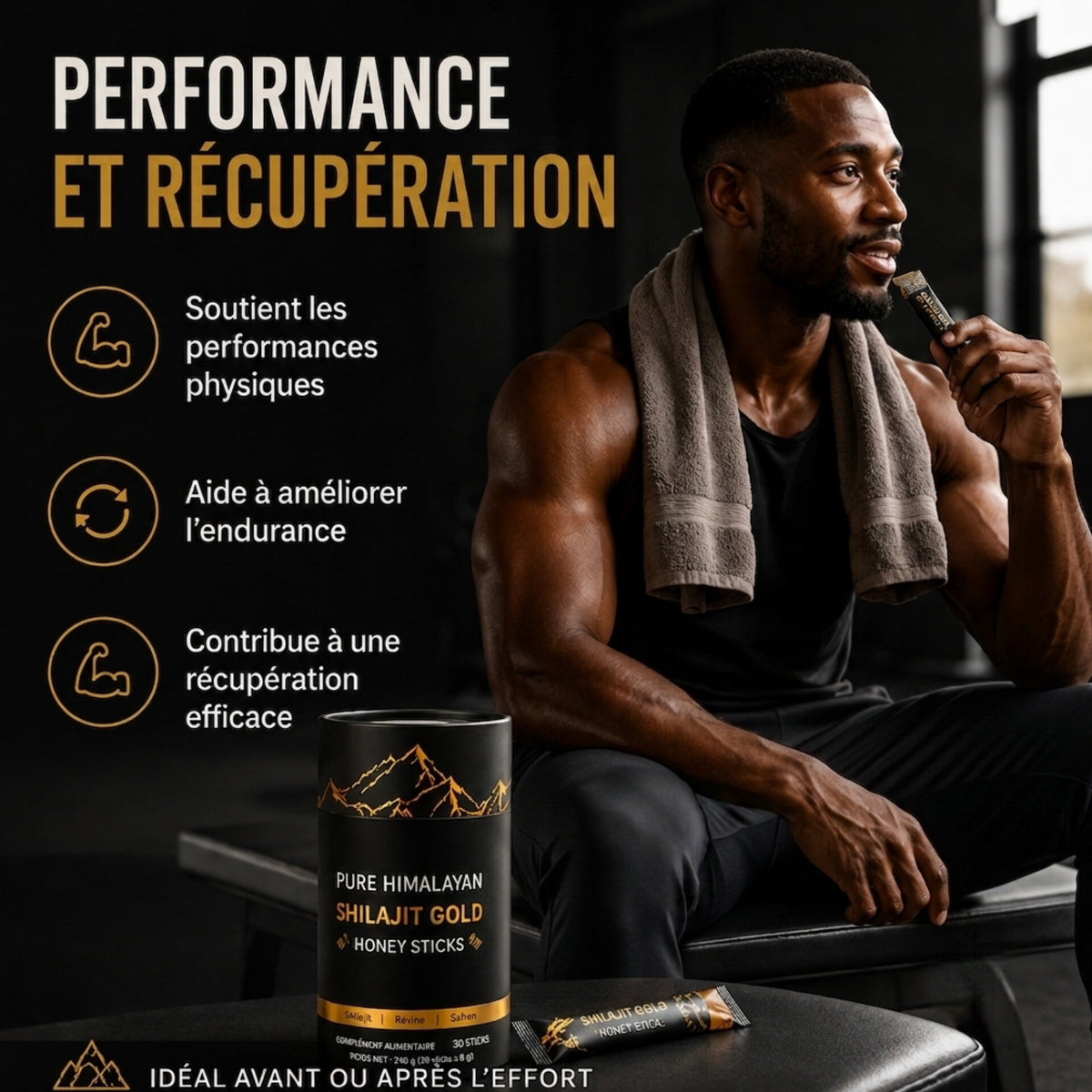 Shilajit Gold Miel & Safran — Résine Pure d'Himalaya