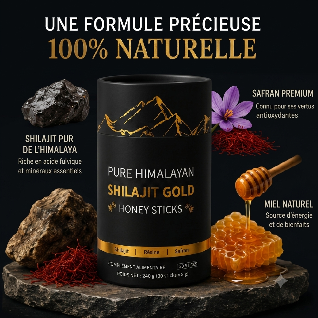 Shilajit Gold Miel & Safran — Résine Pure d'Himalaya
