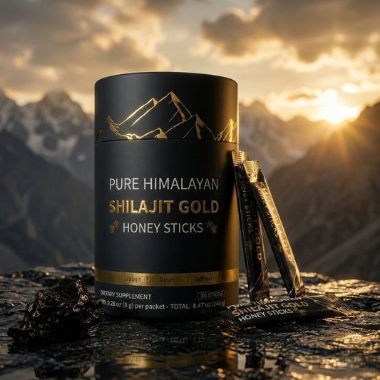 Shilajit Gold Miel & Safran EliteVita — coffret 30 sticks