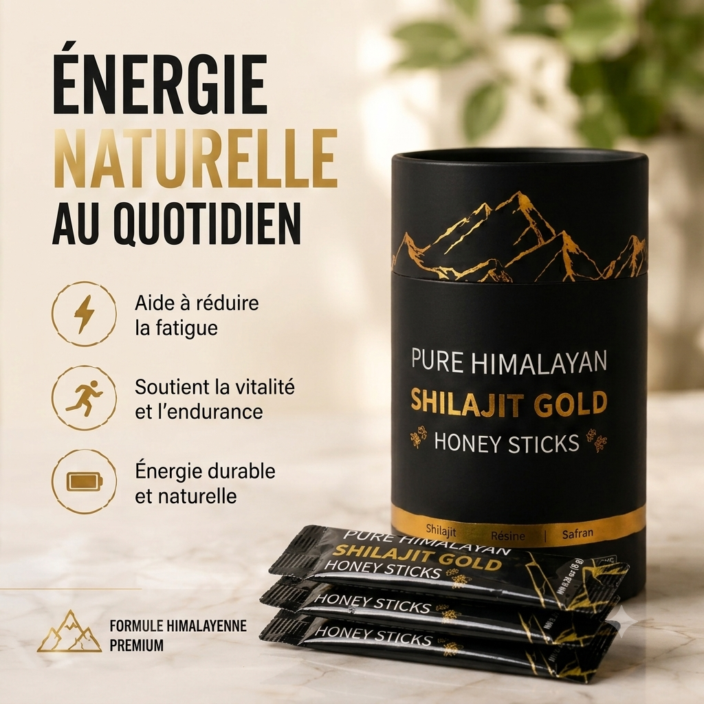 Shilajit Gold Miel & Safran — Résine Pure d'Himalaya