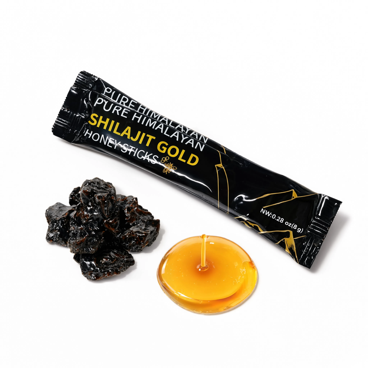 Shilajit Gold Miel & Safran — Résine Pure d'Himalaya